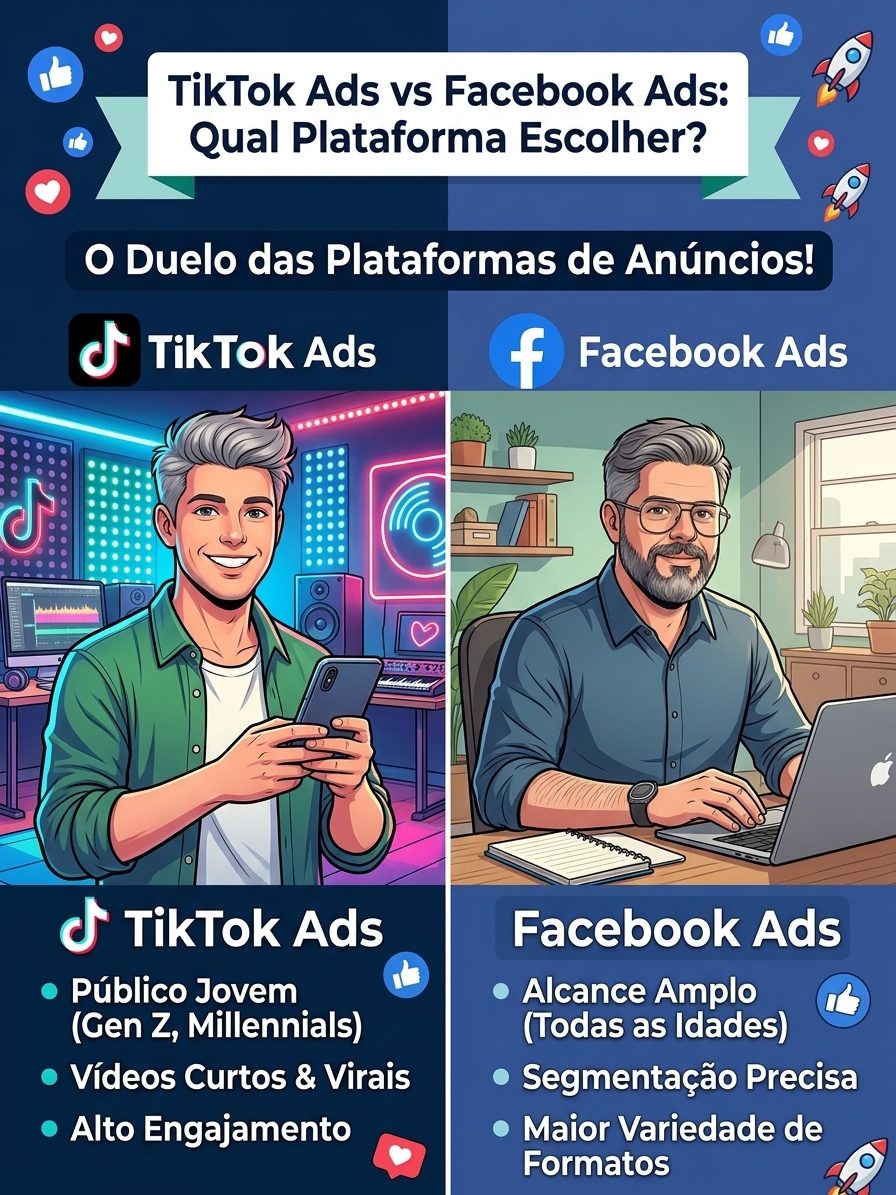 TikTok Ads vs Facebook Ads: Qual Plataforma Escolher?