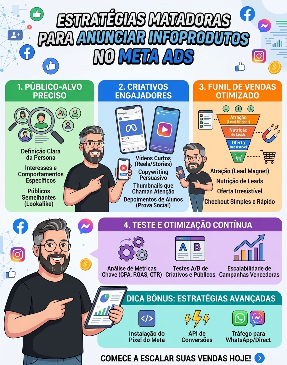 Estratégias para Anunciar Infoprodutos no Meta Ads
